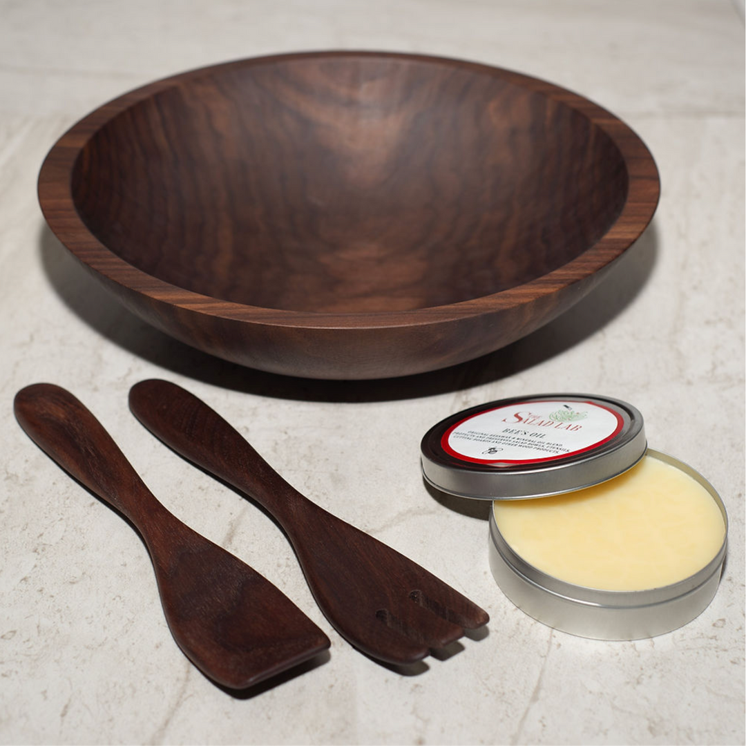 The Salad Lab 12" Walnut Bowl